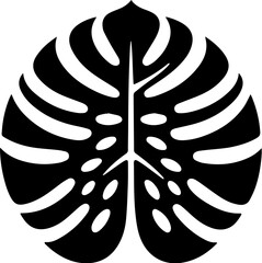 Monstera Leaf Silhouette Icon