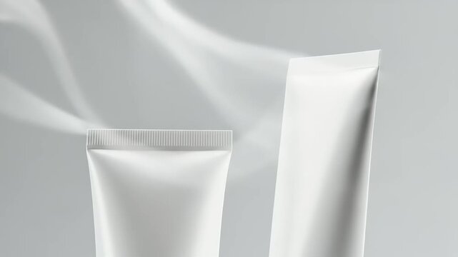 Blank tube cosmetic product packaging design mockup