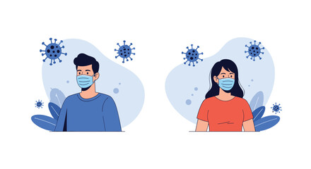 Protect Yourself And Others Wear A Face Mask To Prevent Viral Transmission