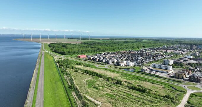 aerial view of a part of Almere Poort, one of the newest residential areas of the city