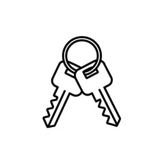 Two keys on a keyring icon