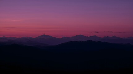 Stunning Sunset View of Mountain Range