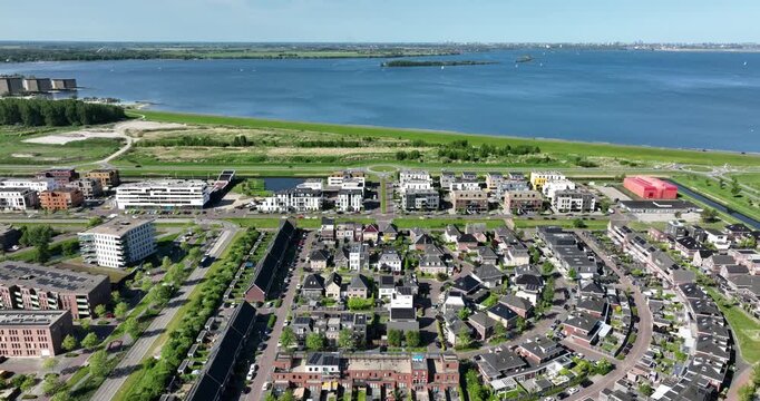 aerial view of a part of Almere Poort, one of the newest residential areas of the city