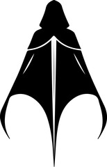 a black hooded cloak,