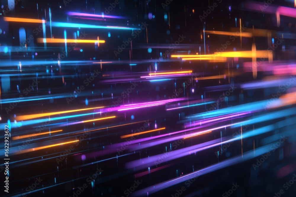 Aufkleber futuristic neon light backgrounds enhancing tech and digital marketing projects with dynamic visual 