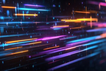 Futuristic neon light backgrounds enhancing tech and digital marketing projects with dynamic visual appeal for immersive experiences and modern video content