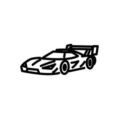 racing car icon vector, line style icon