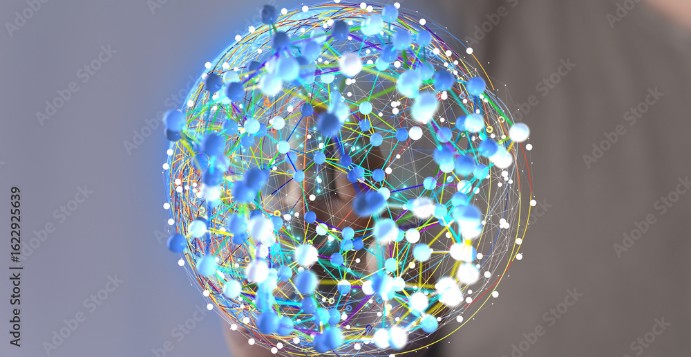 Aufkleber abstract image depicting a complex network, ideal for technology, connectivity, and data concepts.