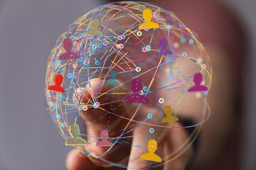 Abstract image representing global networking, communication, and connection.