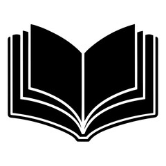 open book balck vector