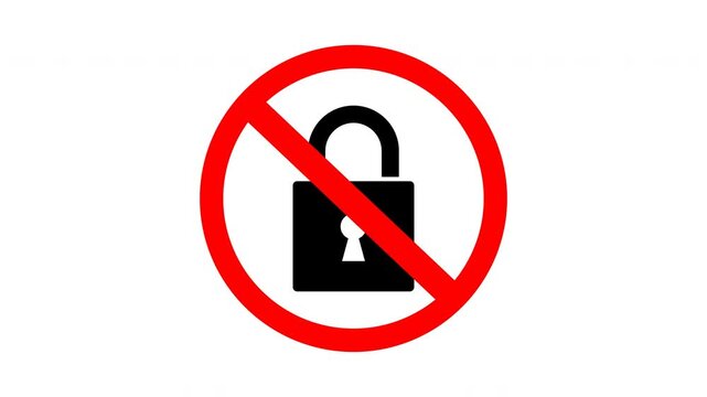 Locked Access Forbidden Icon Animation

