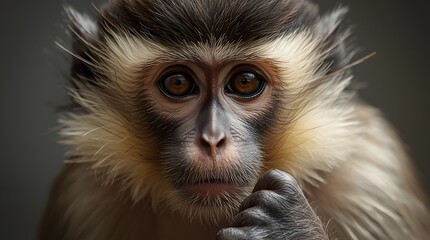 Monkey with Thoughtful Expression