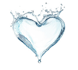 Blue water splash or wave splash isolated on transparent background png .generated ai	