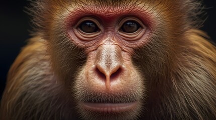 Obraz premium Close-up of a Monkey with Large Eyes