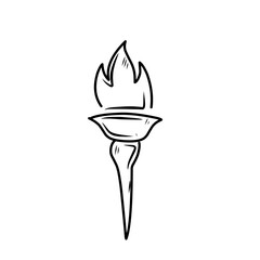 handdrawn torch