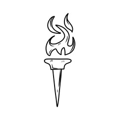 handdrawn torch