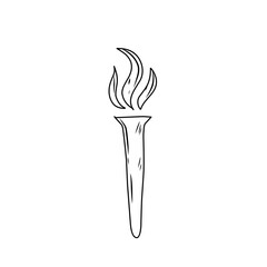 handdrawn torch