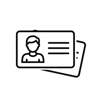 Vector illustration of 3d illustration of icon of an identification card with a persons photo and text