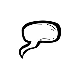 handdrawn solid callout speech bubble
