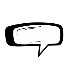 handdrawn solid callout speech bubble