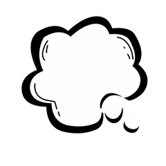 handdrawn solid callout speech bubble