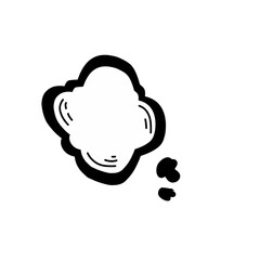 handdrawn solid callout speech bubble