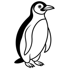 Penguin   line art vector