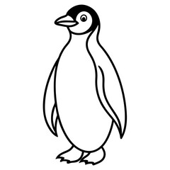 Penguin   line art vector