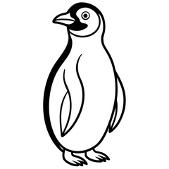 Penguin   line art vector