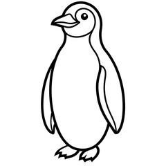 Penguin   line art vector
