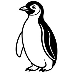 Penguin   line art vector