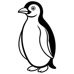 Penguin   line art vector