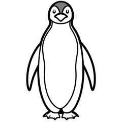 Penguin   line art vector