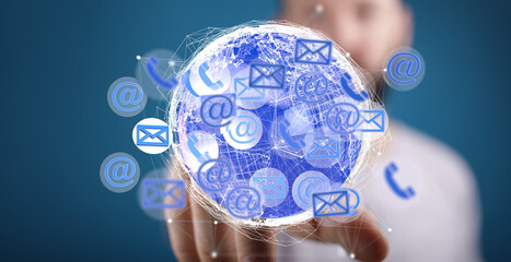 Seamless global communication.  Connecting people and businesses worldwide through digital networks.