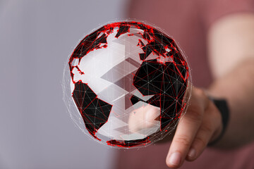 Digital world, global network, futuristic technology, internet connection, worldwide communication