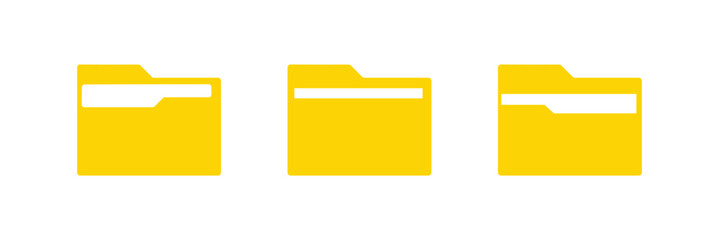 
Folders icon. Folders with documents. Open folder and close folder. Document directory sign. Data office folder file. Set of flat icons folder for your web site design, app, UI. Vector illustration