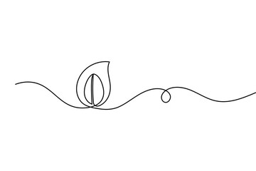 Obraz premium Single one line coffee bean drawing minimalist vector outline sketch isolated on white background 