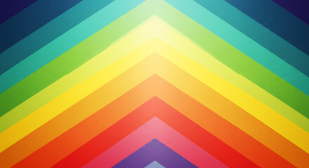 Vibrant Abstract Rainbow Chevron Geometric Pattern