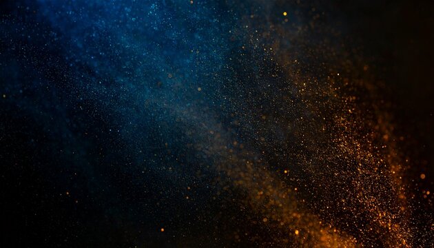 Abstract visualization of cosmic scents, sparks and glowing particles floating in dark space, representing the ‘burnt metal’ smell of space, cinematic dark background, - Powered by Adobe