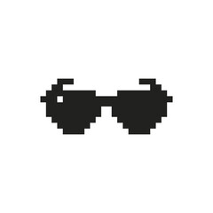 Pixelated Sunglasses Icon for Retro Gaming or Digital Design Projects