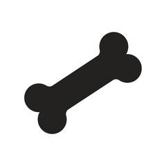 Simple Black and White Bone Illustration for Dog Treats or Veterinary Designs