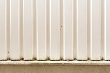 High-resolution image of a white corrugated metal wall, perfect for backgrounds and textures. ...