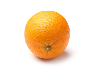One whole juicy orange isolated on white