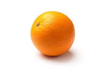 One whole juicy orange isolated on white