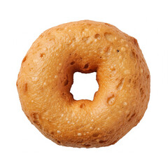 Top view of a single crispy medu vada isolated on white