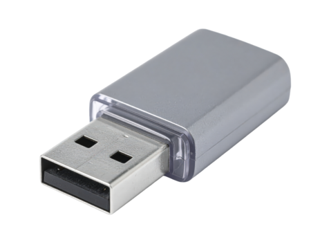 Usb drive flash memory stick portable storage device computer technology on transparent background