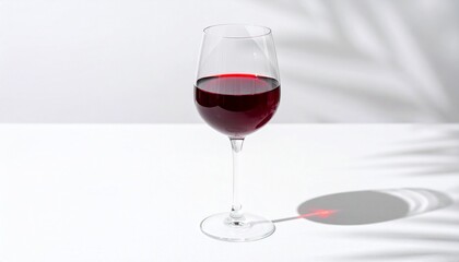 red wine glass on white