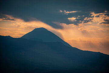 sunset in the mountains