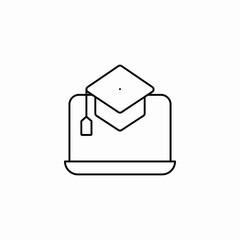 distant eucation graduation icon sign vector