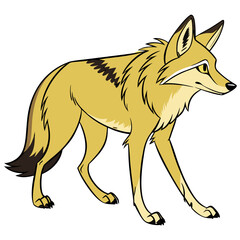 Cartoon coyote illustration isolated on white background